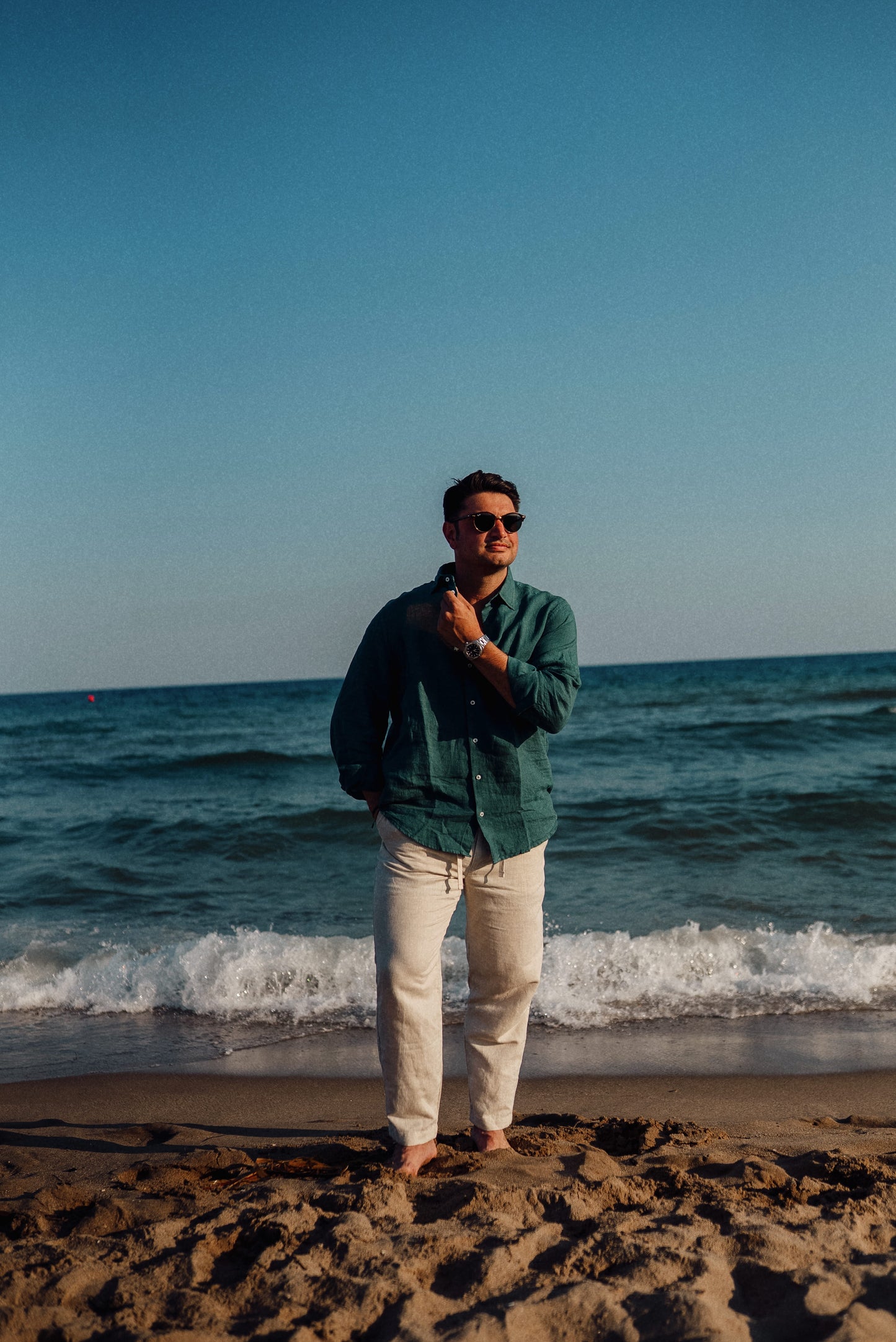 Camisa Oliva Sunset Lino