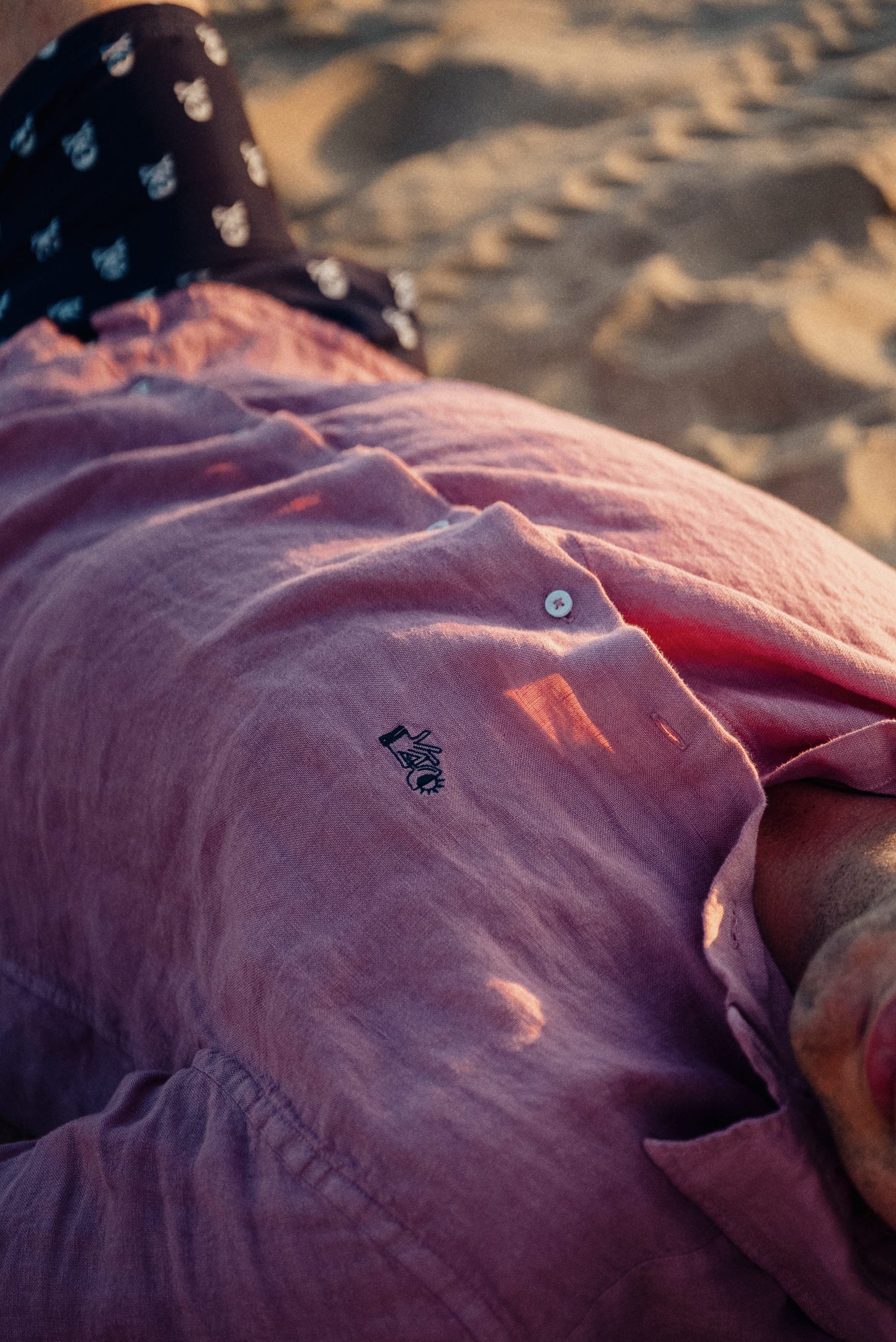 Camisa Coral Sunset Lino