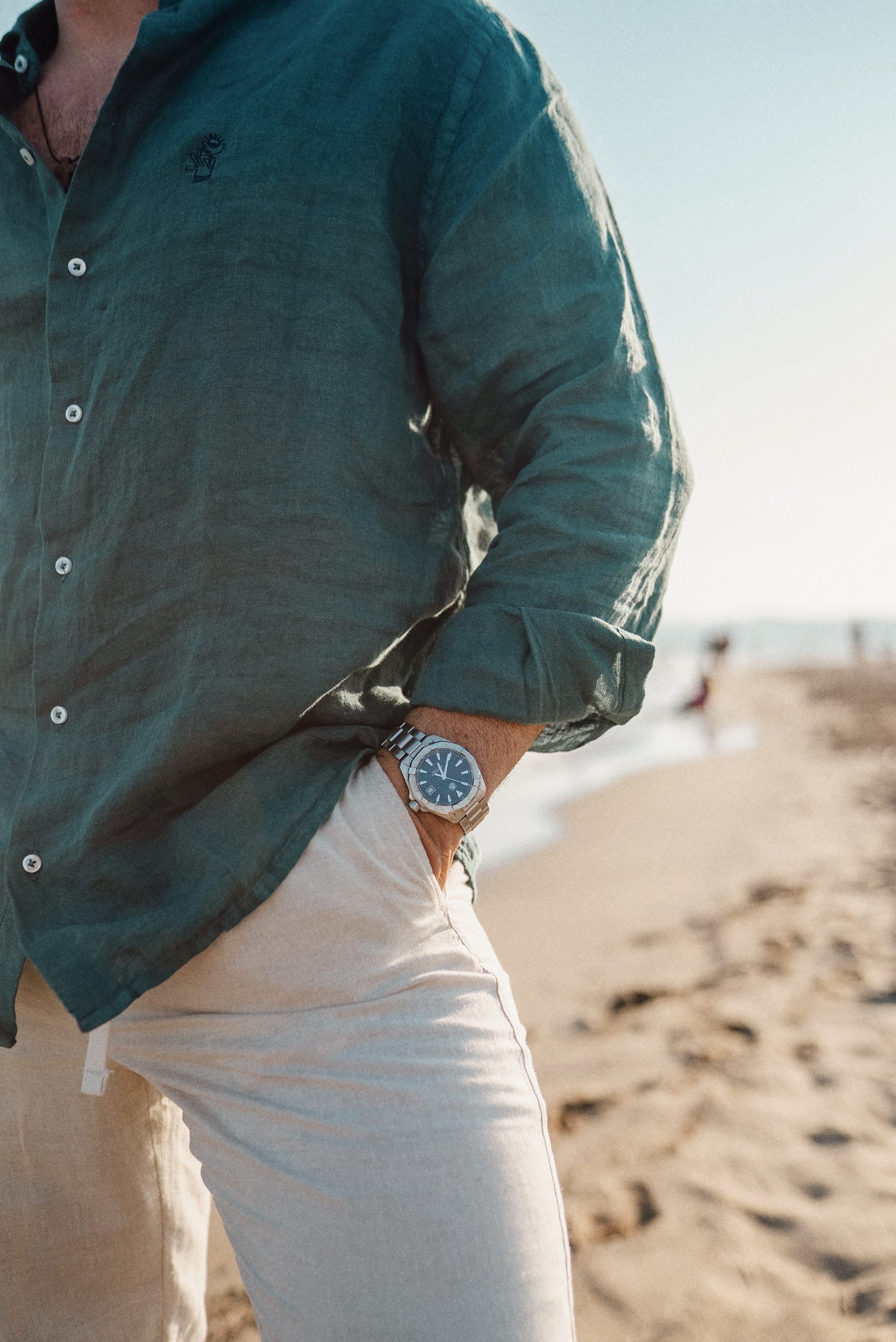 Camisa Oliva Sunset Lino