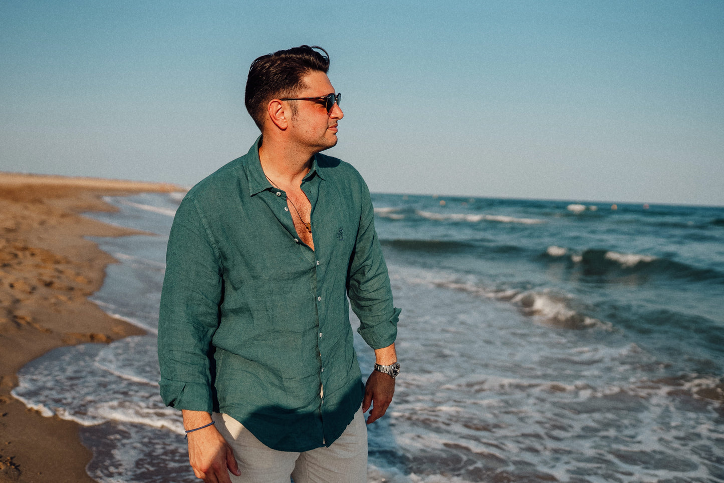 Camisa Oliva Sunset Lino