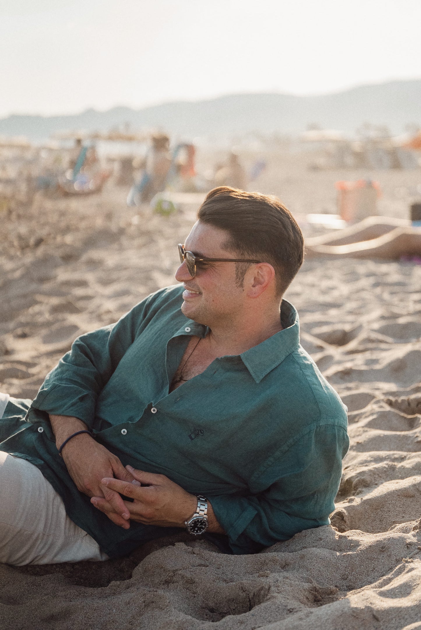 Camisa Oliva Sunset Lino