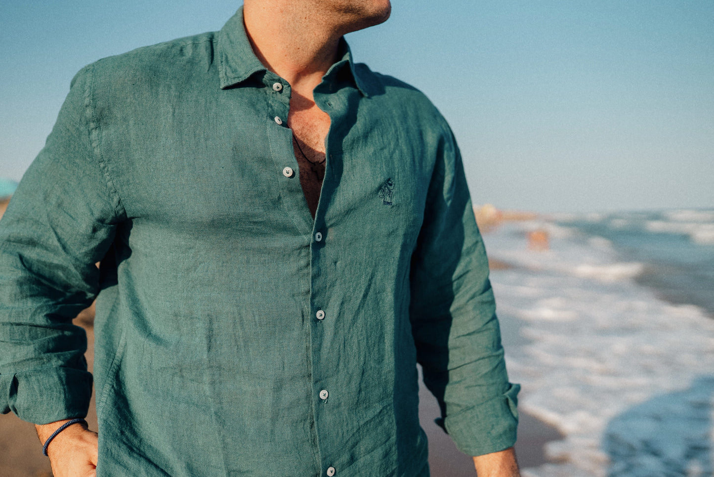 Camisa Oliva Sunset Lino